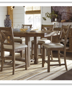 Modern Heritage Moriville Extendable Dining Table in Brown