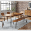 Jofran TimelessWood Edge 79" Modern Dining Table in Brown
