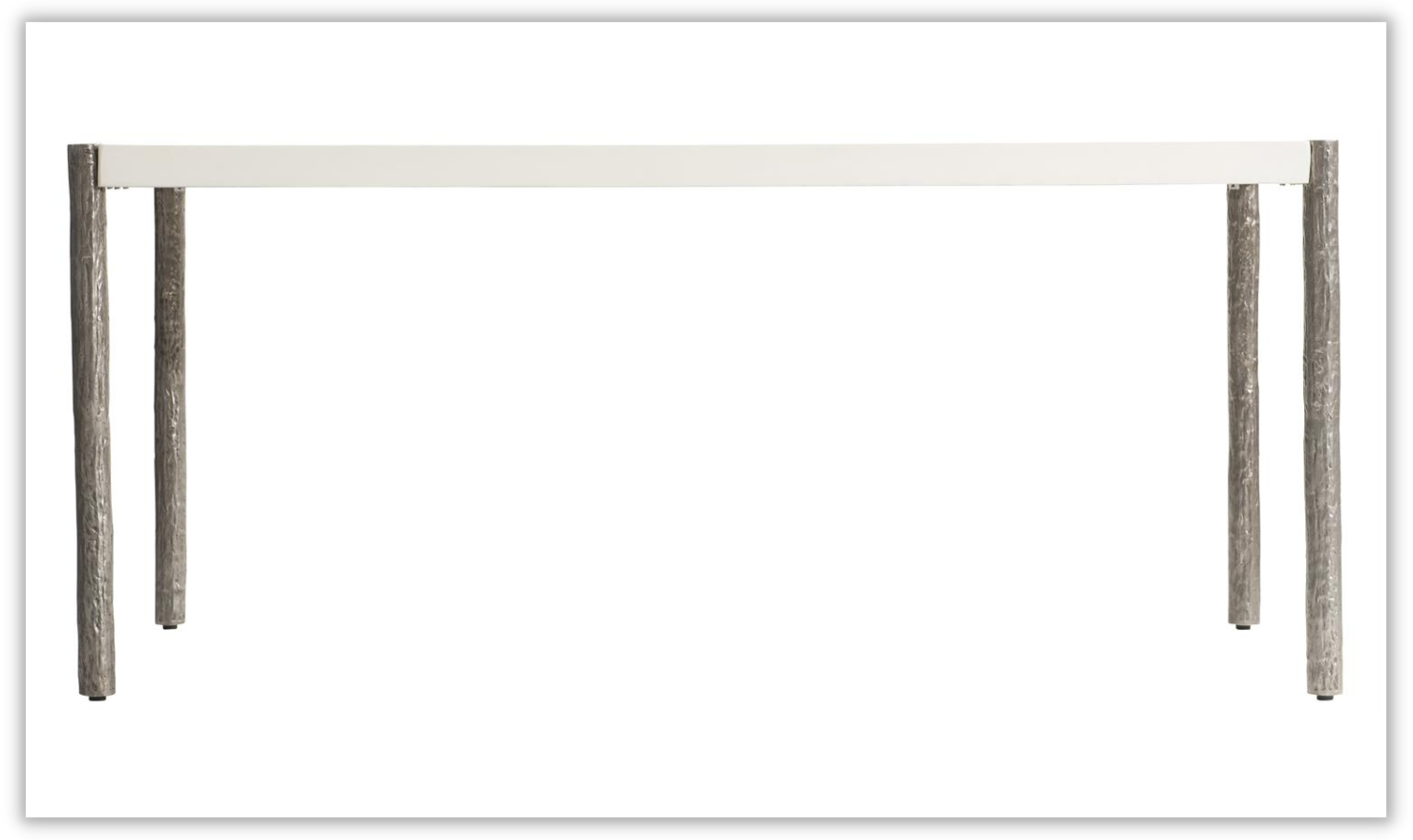 Santorini White Outdoor Dining Table in Quarry Finish - Image 2