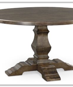 Tavern Round Wooden Dining Table with Single Pedestal Legs