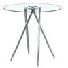 Global Furniture Geela Bar Table with Round Clear Glass Top