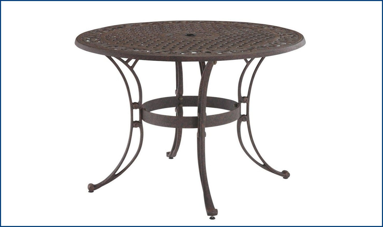 Homestyles Sanibel Round Metal Outdoor Dining Table - Image 2