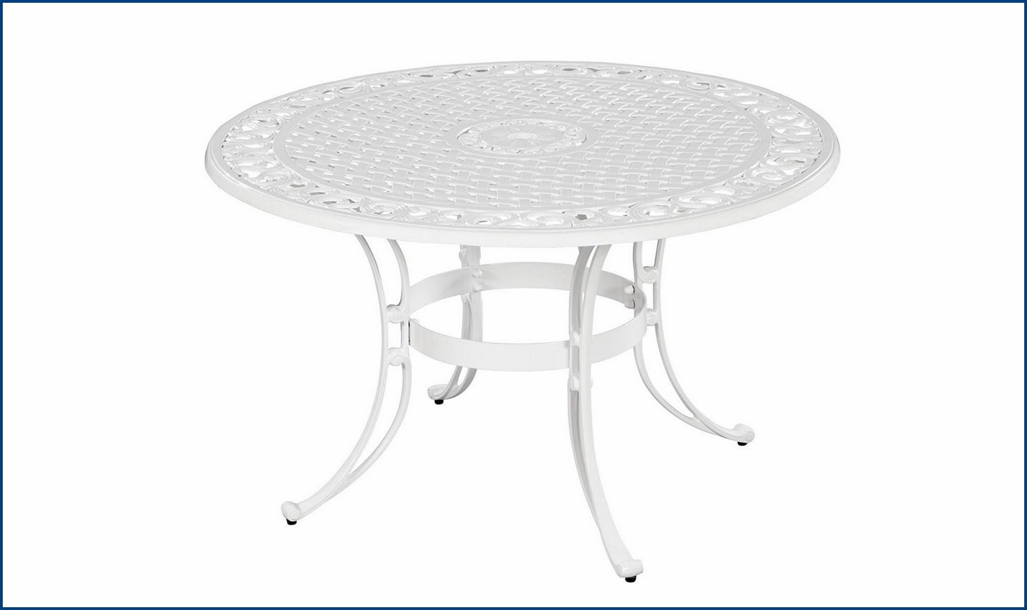 Homestyles Sanibel Round Metal Outdoor Dining Table - Image 3