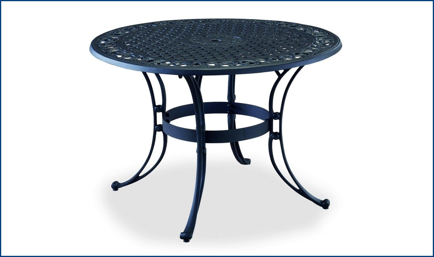 Homestyles Sanibel Round Metal Outdoor Dining Table - Image 4
